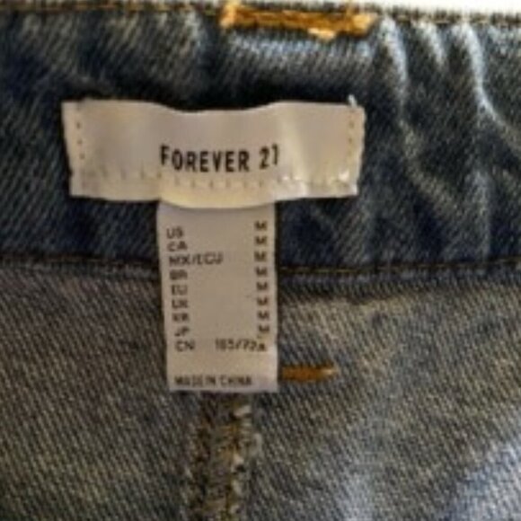 NWT Forever 21 Midi Cargo Denim Skirt Medium - Picture 2 of 3